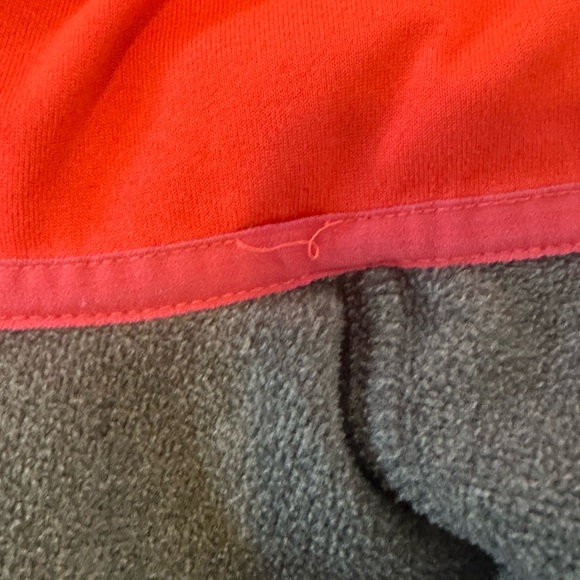 The North Face womens  charcoal zip-up hoodie with Orange Highlights - Picture 6 of 8